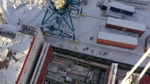 The process of loading a vessel. Stock Footage 156328598
