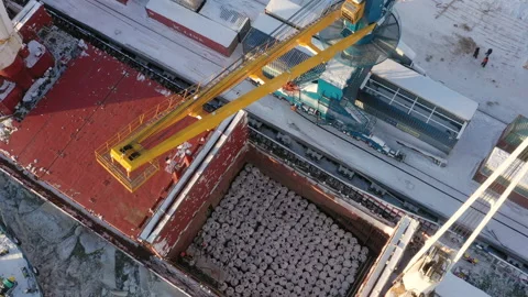 The process of loading a vessel. Stock Footage 156658617