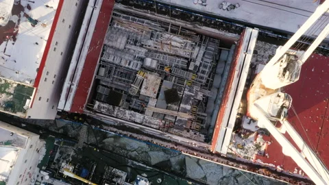 The process of loading a vessel. Stock Footage 156658697