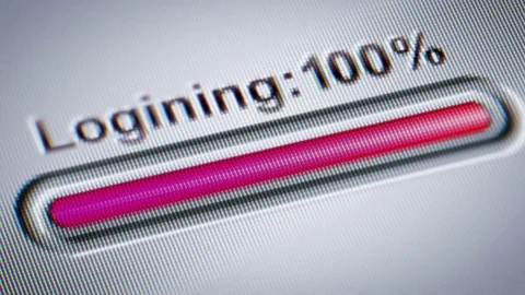 Process of Logining on the screen. Stock Footage 72565671