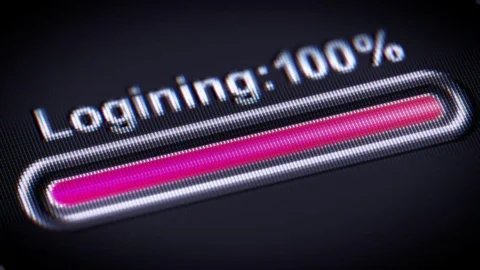 Process of Logining on a screen. Stock Footage 73832921