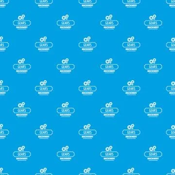 Process machinery pattern seamless blue イラスト素材