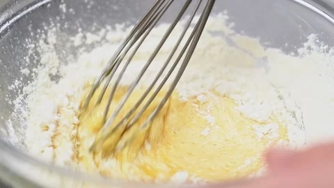 Process of making and whisking dough. 스톡 동영상 151195039
