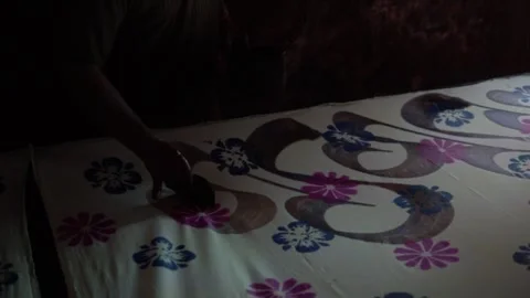 THE PROCESS OF MAKING BATIK Stock Footage 248241561