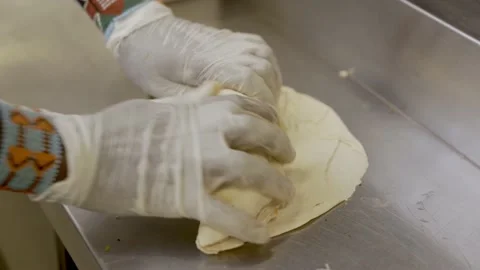 Process of making big chicken shawarma | Stock Video | Pond5
