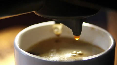The Process Of Making A Black Coffee Stock Footage 59798279