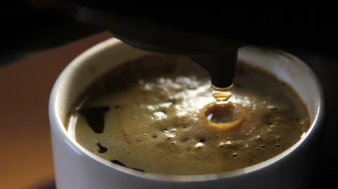 The Process Of Making A Black Coffee Stock Footage 59798317