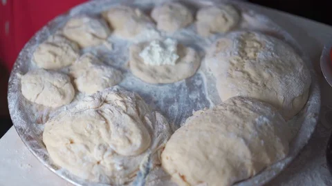 The process of making buns with cottage cheese Stock Footage 129516236