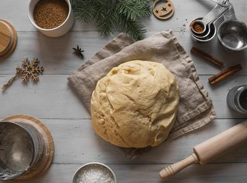 The process of making cinnamon rolls Stock Photos