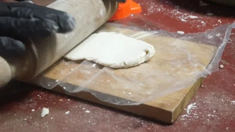The process of making cireng involves grinding and special molds. Stock Footage 321979779