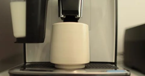 The process of making coffee. Close up of a coffee maker making coffee in a.. Stock Photos