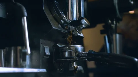 The process of making coffee in a coffee machine Stock Footage 83855413