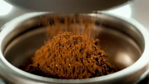 Process of making coffee in espresso machine Stock Footage 163281907