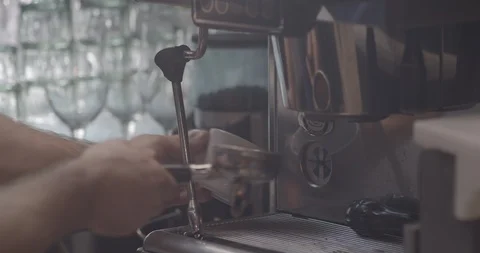 The process of making coffee Stock Footage