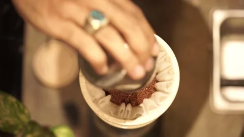 The process of making coffee with a paper filter Video stock 259794322