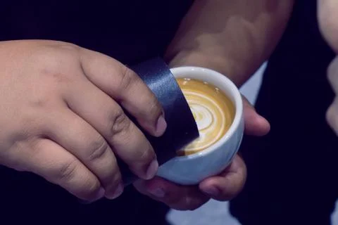 The process of making coffee Stock Photos