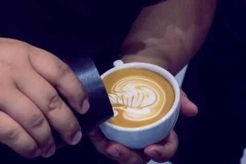 The process of making coffee Stock Photos