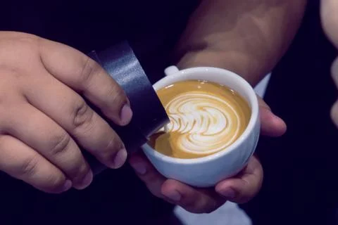 The process of making coffee Stock Photos