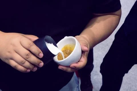 The process of making coffee Stock Photos