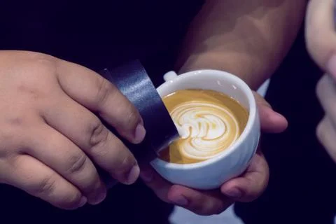 The process of making coffee Stock Photos