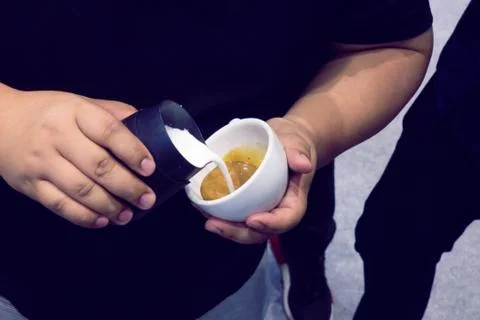 The process of making coffee Stock Photos