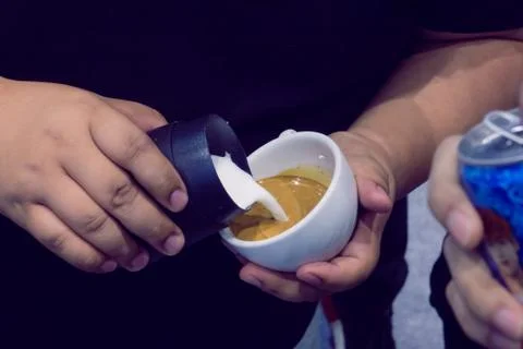 The process of making coffee Stock Photos