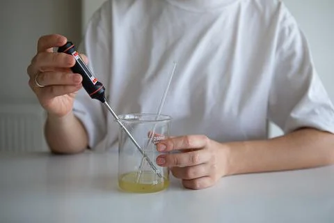 The process of making cosmetics at home. Stock Photos