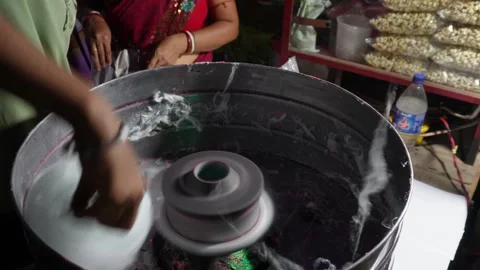 The process of making cotton candy Video stock 326333429