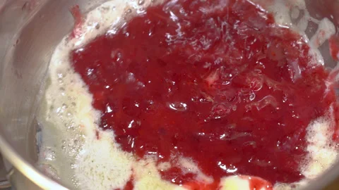 Process of making cranberry sauce Stock Footage 254977430