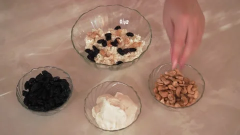 The process of making curd bagels or croissants. Stock-Footage 171251255