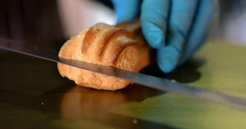 Process of making a delicious bread or dessert on home kitchen. Stock Footage 158212221