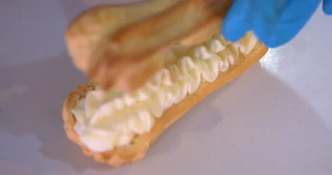 Process of making a delicious bread or dessert on home kitchen. Video stock 158213424