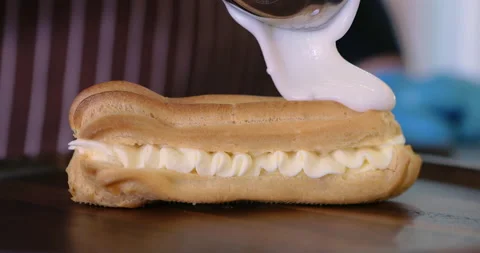 Process of making a delicious bread or dessert on home kitchen. Stock Footage 158216301