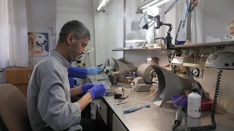 Process of making a dental prosthesis Stock Footage 275069924