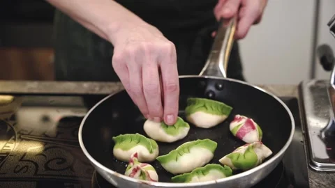 The process of making dumplings. Stock Footage 147571839
