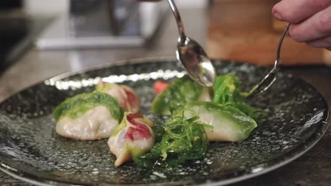The process of making dumplings. Stock Footage 147571860