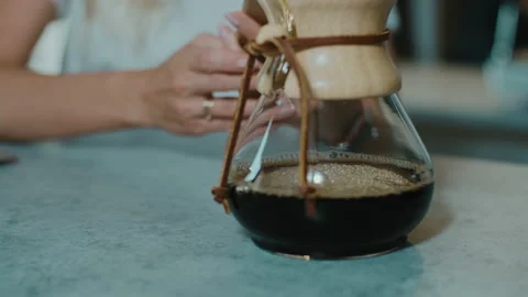 Process of making espresso in a coffee m... | Stock Video | Pond5