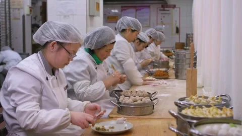 The process of making fancy dumplings through multi lens photography. Stock Footage 256133090