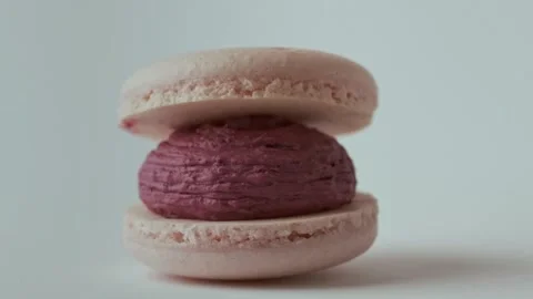 Process of making French dessert macaroon Stock Footage 219001598