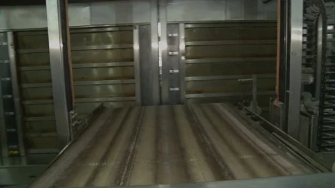 Process of making fresh bread at the factory Stock-Footage 73698381