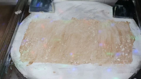 Process of making fried ice-cream dessert by street vendor at asian street food Video stock 104142026