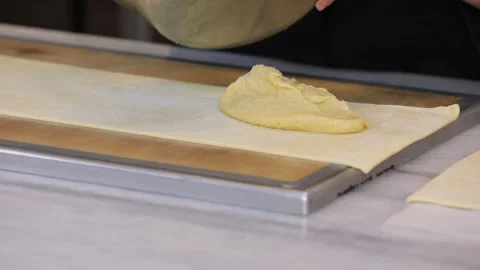 Process of making gata with died fruits 1 Video stock 314974237