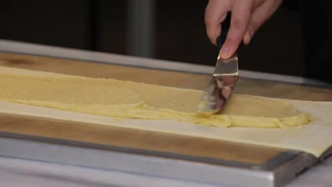 Process of making gata with died fruits 2 Video stock 314974492