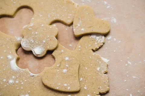 The process of making ginger biscuits, gingerbread Foto stock