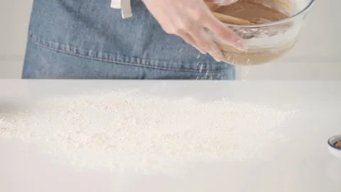 Process of making gingerbread cookies for Christmas. A woman is preparing a Stock Footage 121118837