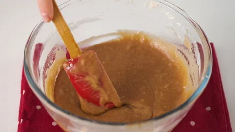 Process of making gingerbread cookies for Christmas. A woman is preparing a Stock Footage 131043684