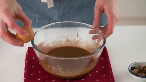 Process of making gingerbread cookies for Christmas. A woman is preparing a Stock Footage 131770646