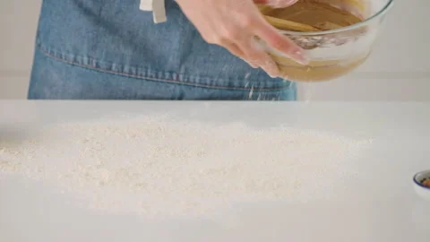 Process of making gingerbread cookies for Christmas. A woman is preparing a Stock Footage 131773031