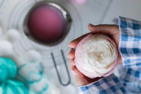 Process of making handmade candles at home Stock Photos