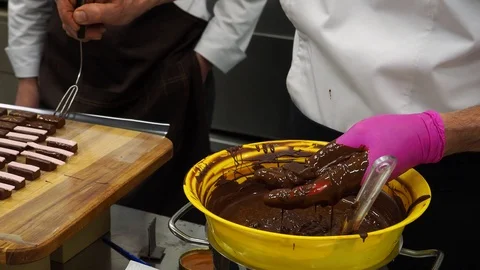 Process of making handmade chocolates Stock-Footage 127291968